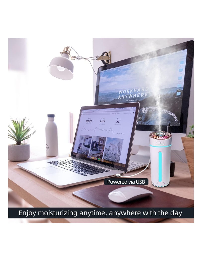 Car Humidifier Air freshner,Cool Mist Humidifier, Ultra Quiet Humidifiers with Auto Shut-Off Function and Two Spray Modes, and Night Light Function, USB Air Humidifier,for Car home office.