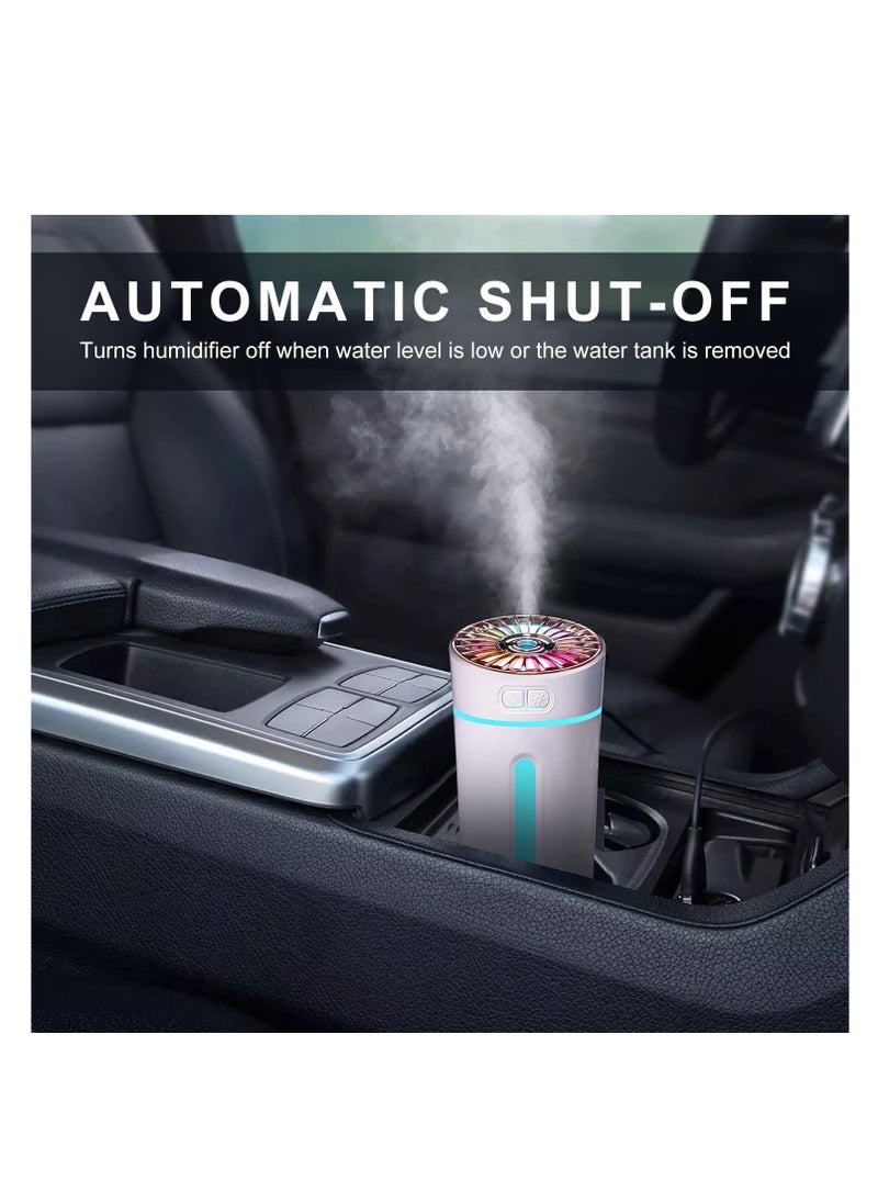 Car Humidifier Air freshner,Cool Mist Humidifier, Ultra Quiet Humidifiers with Auto Shut-Off Function and Two Spray Modes, and Night Light Function, USB Air Humidifier,for Car home office.