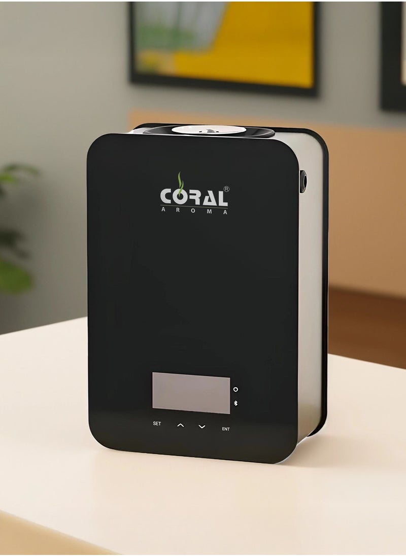 Smart V2 Aroma Diffuser Machine | Bluetooth & Touch Control | Built-in Fan | Metal + Glass Build | Wall Mountable and Tabletop Essential Oil Diffuser for Home & Office