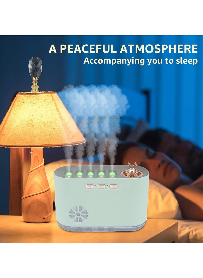 Dynamic Humidifier, Creative Humidifier Diffuser with Music Synchronization Function 700ml Ultra-Quiet Cool Mist Humidifier Auto-Off Aromatherapy Humidifier for Home Living Room Bedroom Office (Green)