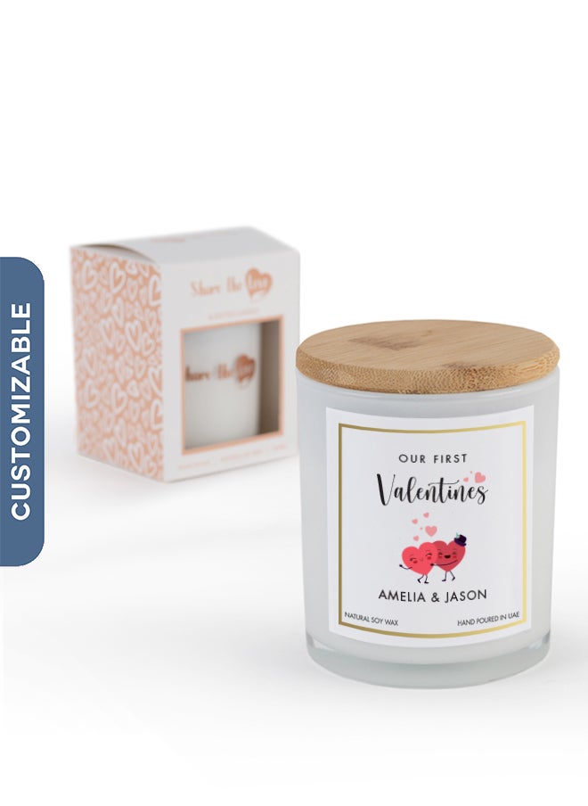 Personalised Scented Candle – Premium Soy Wax, Ideal Gift for Valentine and Celebrating Special Occasions