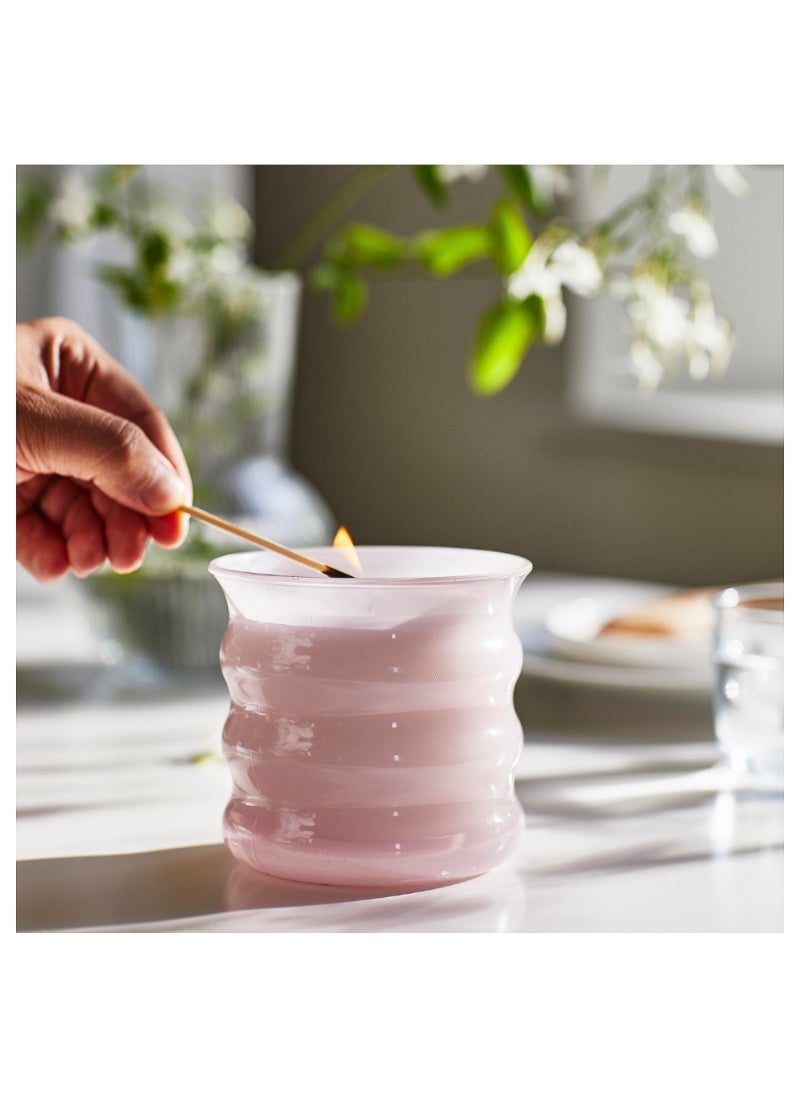 Scented Candle In Glass Jasmine/Pink 50 Hr