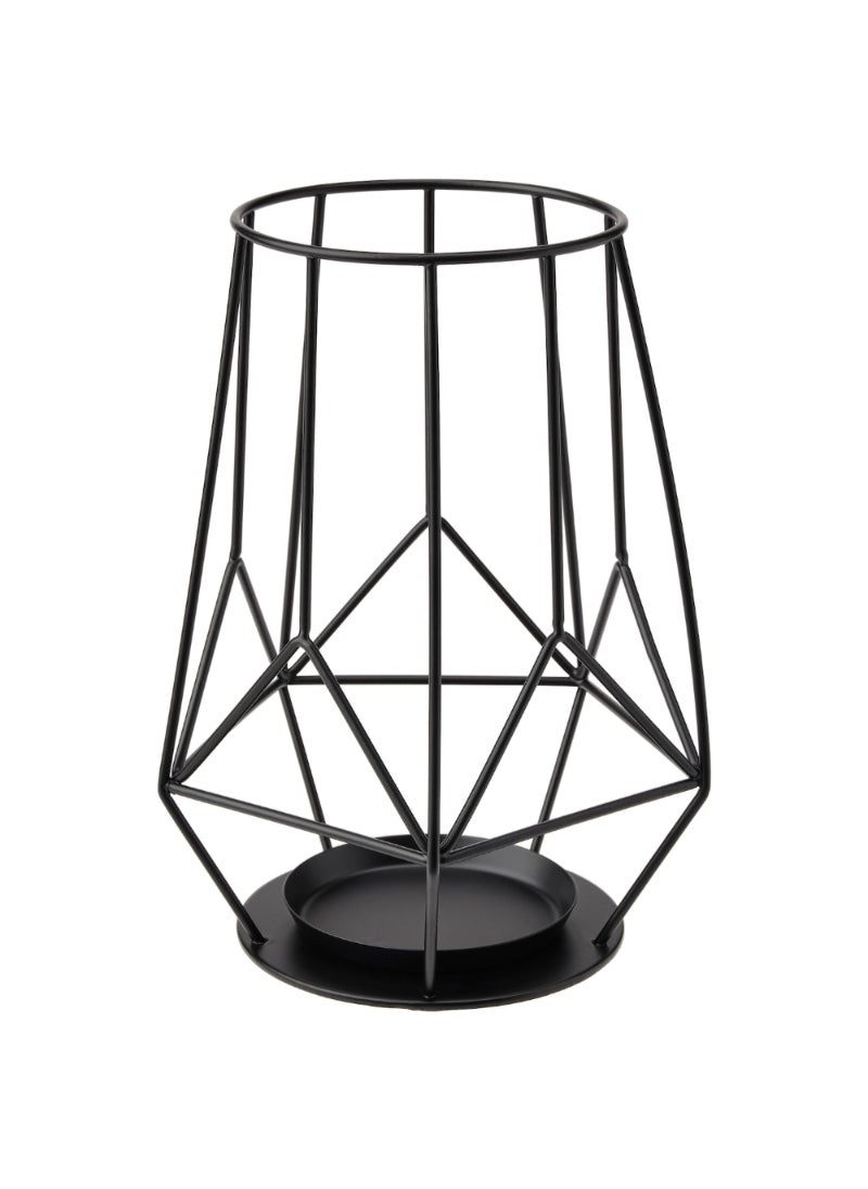 Block Candle Holder Black 21 Cm