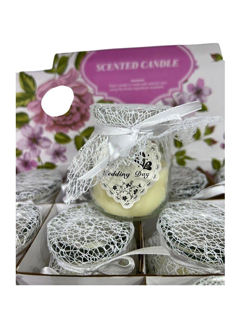 Babazam Scented Candles Set Pack Of 12 Strong Fragrance Aromatherapy Candle Set Soy Wax for Home Office Relaxation Gift Decor White