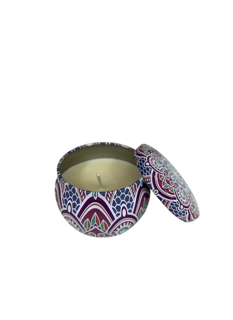 BABAZAM Set of 12 Scented Candle with Pleasant Odor Fragrant Candles in Tin Designed Cup with lid Gift Box Perfect Addition to Home Wedding Party Décor and Gifting 4 Colors