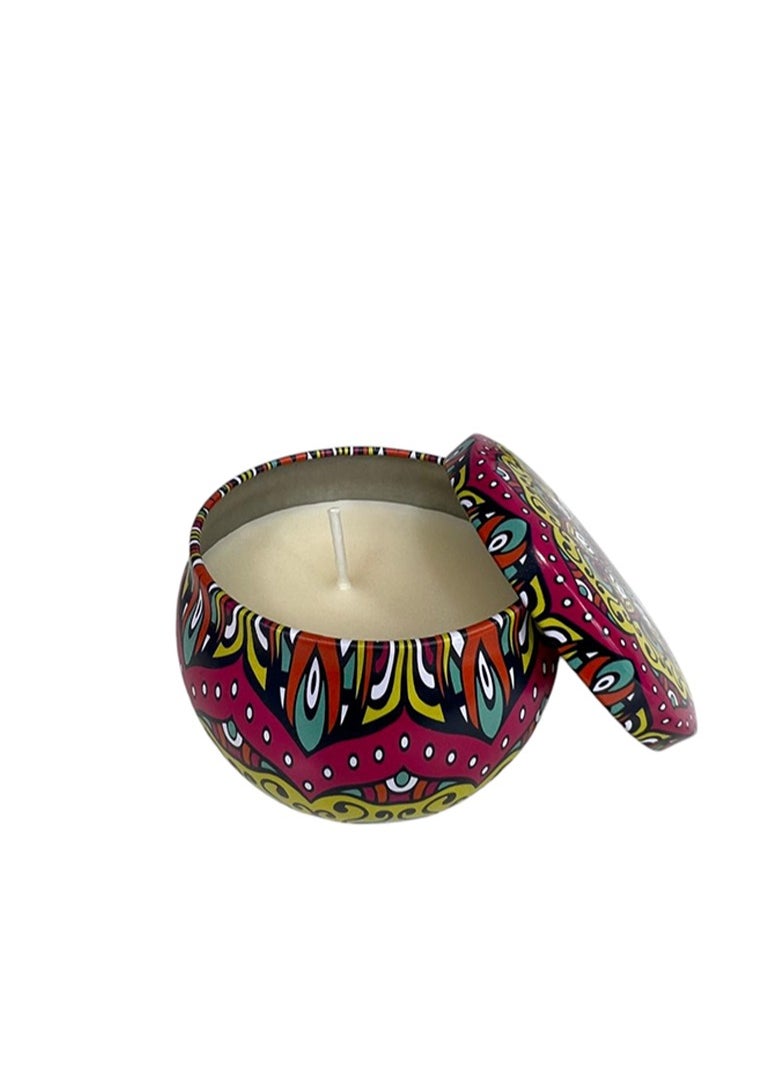 BABAZAM Set of 12 Scented Candle with Pleasant Odor Fragrant Candles in Tin Designed Cup with lid Gift Box Perfect Addition to Home Wedding Party Décor and Gifting 4 Colors