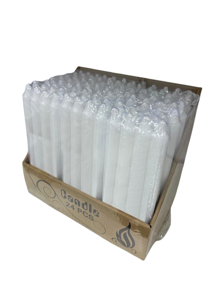 Babazam Pack of 24 Scented Candles Jasmine Fragrance Set of 4 Perfect Decoration for Home Wedding Party and Birthdays