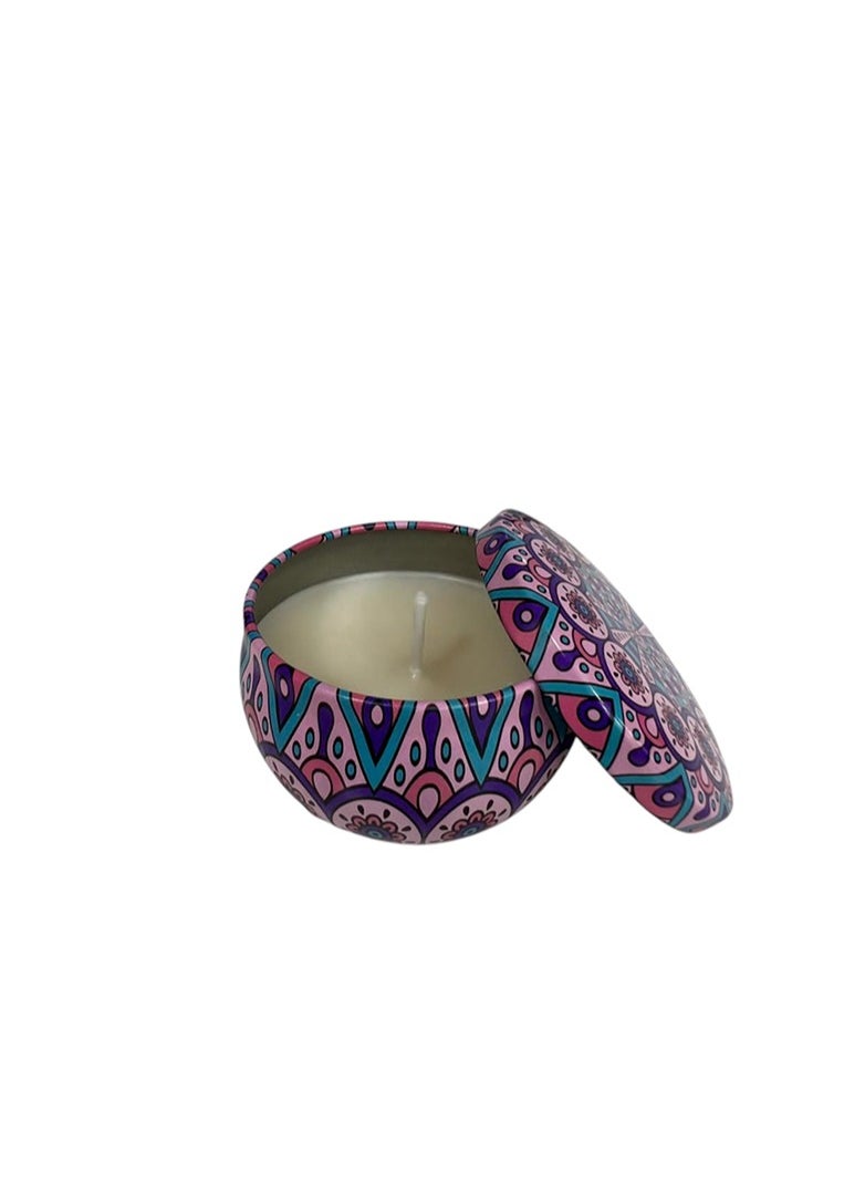 BABAZAM Set of 12 Scented Candle with Pleasant Odor Fragrant Candles in Tin Designed Cup with lid Gift Box Perfect Addition to Home Wedding Party Décor and Gifting 4 Colors