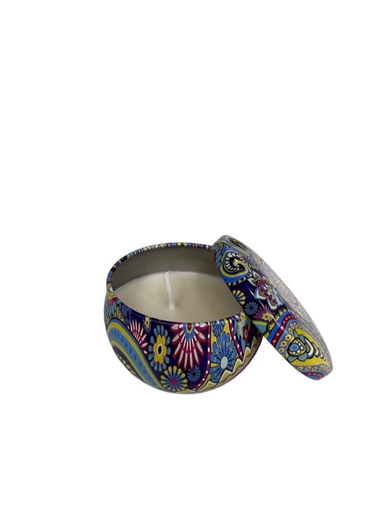 BABAZAM Set of 12 Scented Candle with Pleasant Odor Fragrant Candles in Tin Designed Cup with lid Gift Box Perfect Addition to Home Wedding Party Décor and Gifting 4 Colors