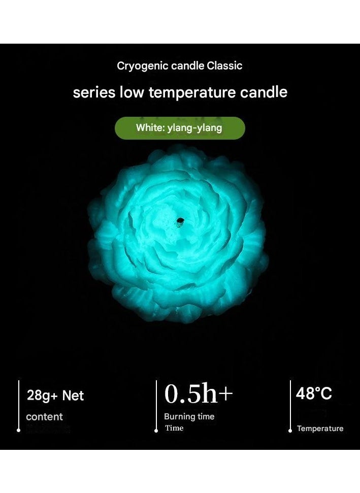 Although Expensive, It Looks Good And Smells Good  Fluorescent Glow In The Dark Low-Temperature Candle 40 Degree Drop Wax Soy Wax Aromatherapy Gradient Reflection Rose And Peony Atmosphere Gift