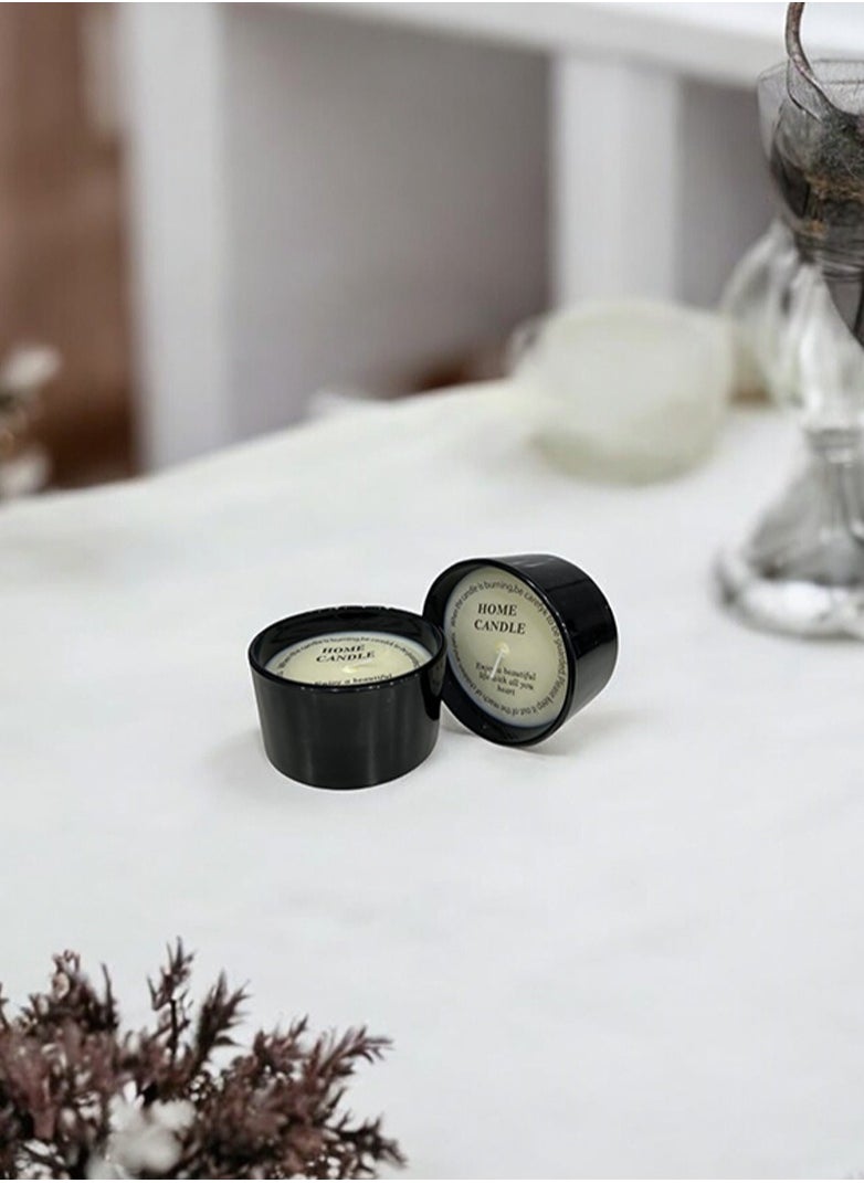 BABAZAM Set of 6 Scented Candle with Pleasant Odor Fragrant Candles in Cup Flameless Aromatherapy Gift Box Perfect Addition to Home Wedding Party Décor and Gifting Black