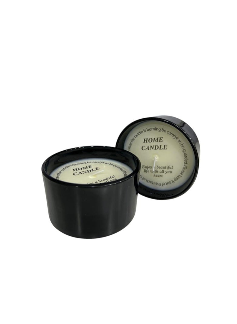 BABAZAM Set of 6 Scented Candle with Pleasant Odor Fragrant Candles in Cup Flameless Aromatherapy Gift Box Perfect Addition to Home Wedding Party Décor and Gifting Black