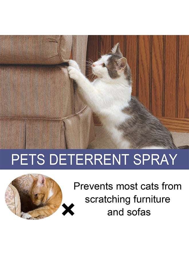 Pets Deterrent Spray，Cat Scratch Deterrent Spray,Stop Cats Scratching Furniture,Stop Spray for Cats and Dogs(50ML)