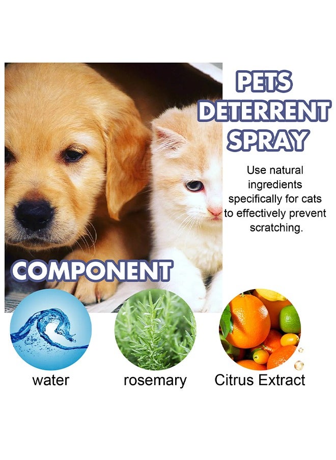 Pets Deterrent Spray，Cat Scratch Deterrent Spray,Stop Cats Scratching Furniture,Stop Spray for Cats and Dogs(50ML)