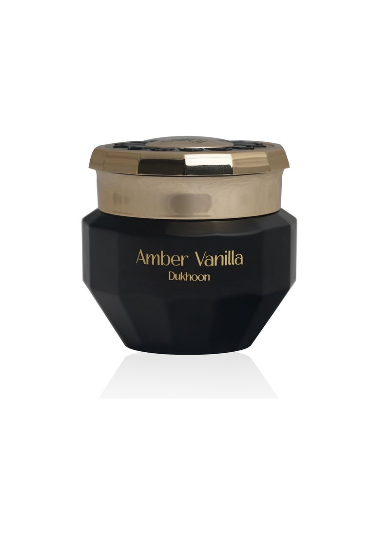 Amber Vanilla Dukhoon- Premium Incense Burner for Luxurious Aroma | Traditional Middle Eastern Fragrance | Perfect for Home and Gifting 72g