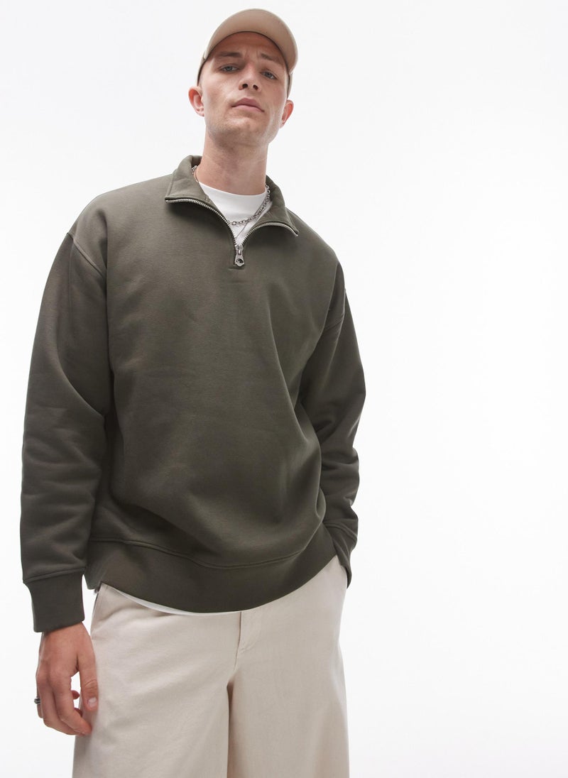 Oversized 1/4 Zip Sweatshirt