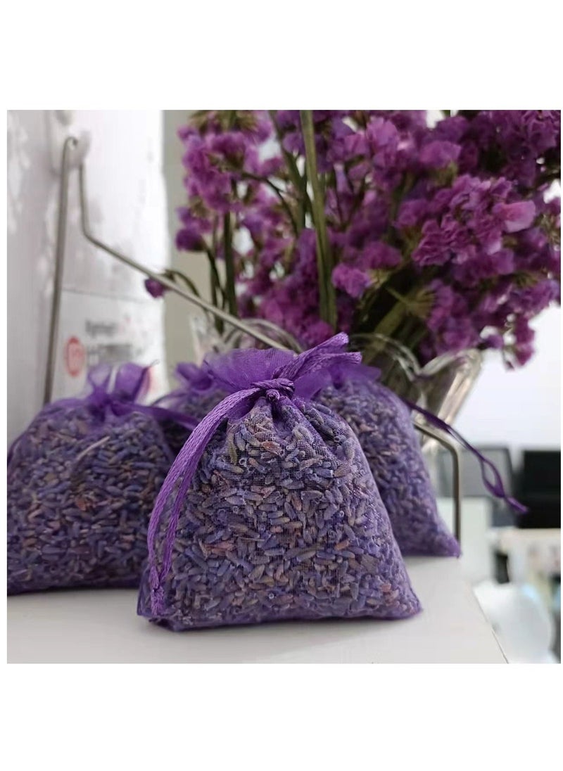 5A Lavender Sachet 10g 10pcs Natural Lavender Dried Flower Bag Scent Sachet Drawer Freshener Premium Grade Dried Lavender Deodorizer Freshener for Drawers and Closets Home Car Fragrance Product