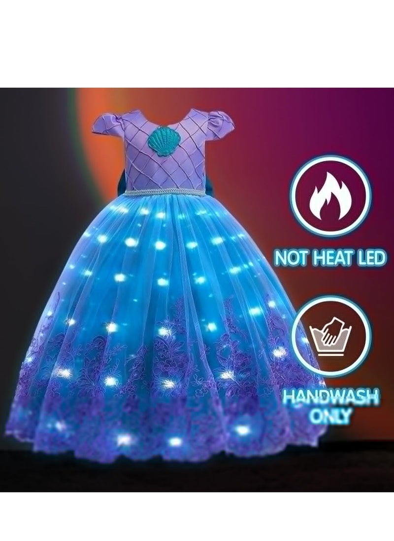 Al Aoyama Light Up Princess Dress Girls Costumes Outfit for Teens Kids Toddler, 2-10 Years