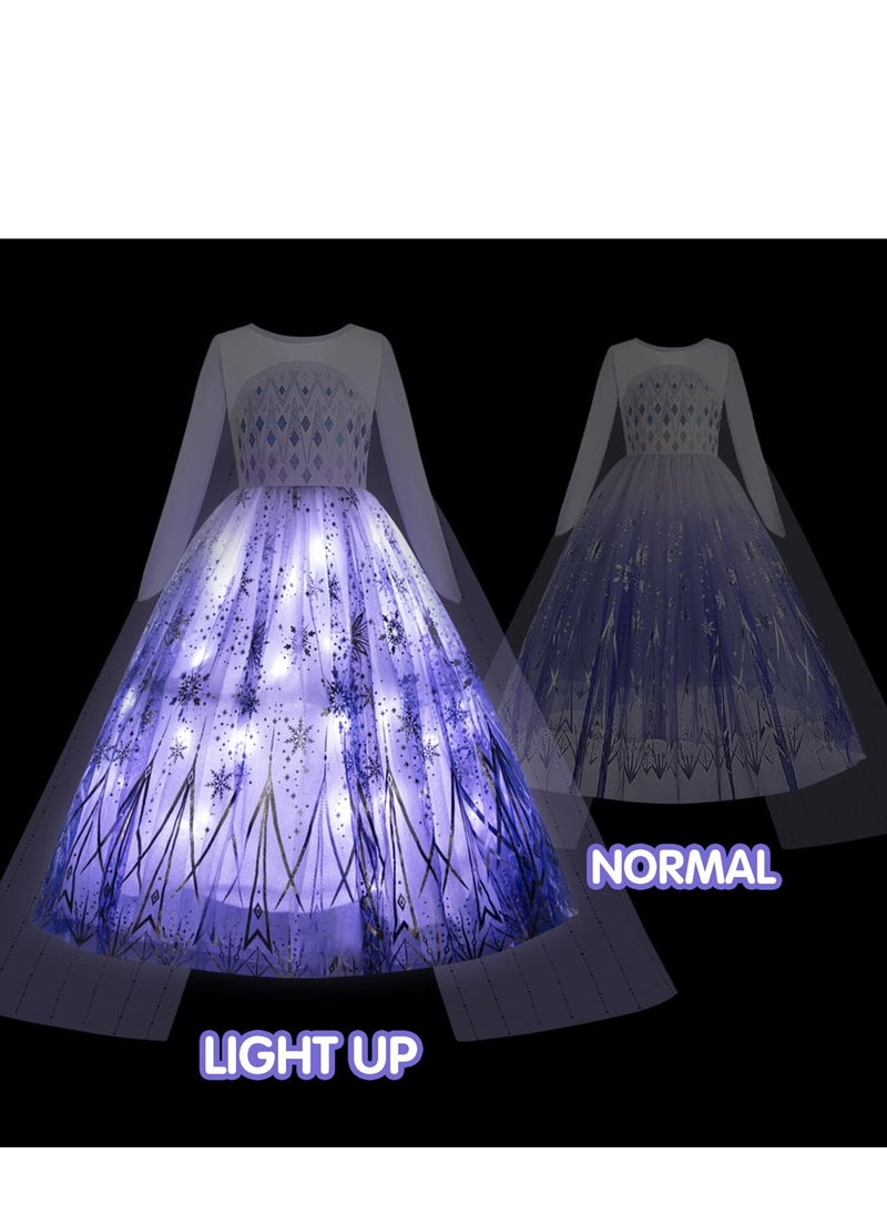 Al Aoyama  Light Up Princess Costume for  Girls party LED Costume for Teens Toddler White Purple