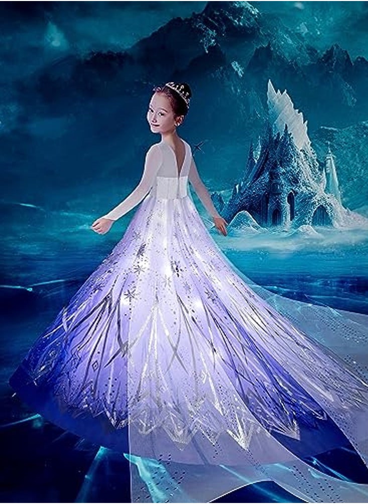 Al Aoyama  Light Up Princess Costume for  Girls party LED Costume for Teens Toddler White Purple