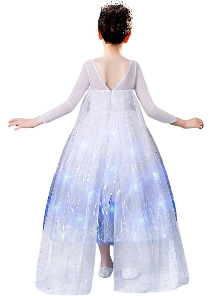 Al Aoyama  Light Up Princess Costume for  Girls party LED Costume for Teens Toddler White Purple