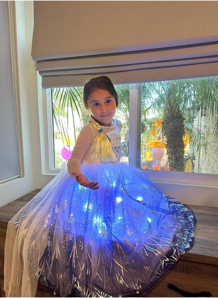 Al Aoyama  Light Up Princess Costume for  Girls party LED Costume for Teens Toddler White Purple