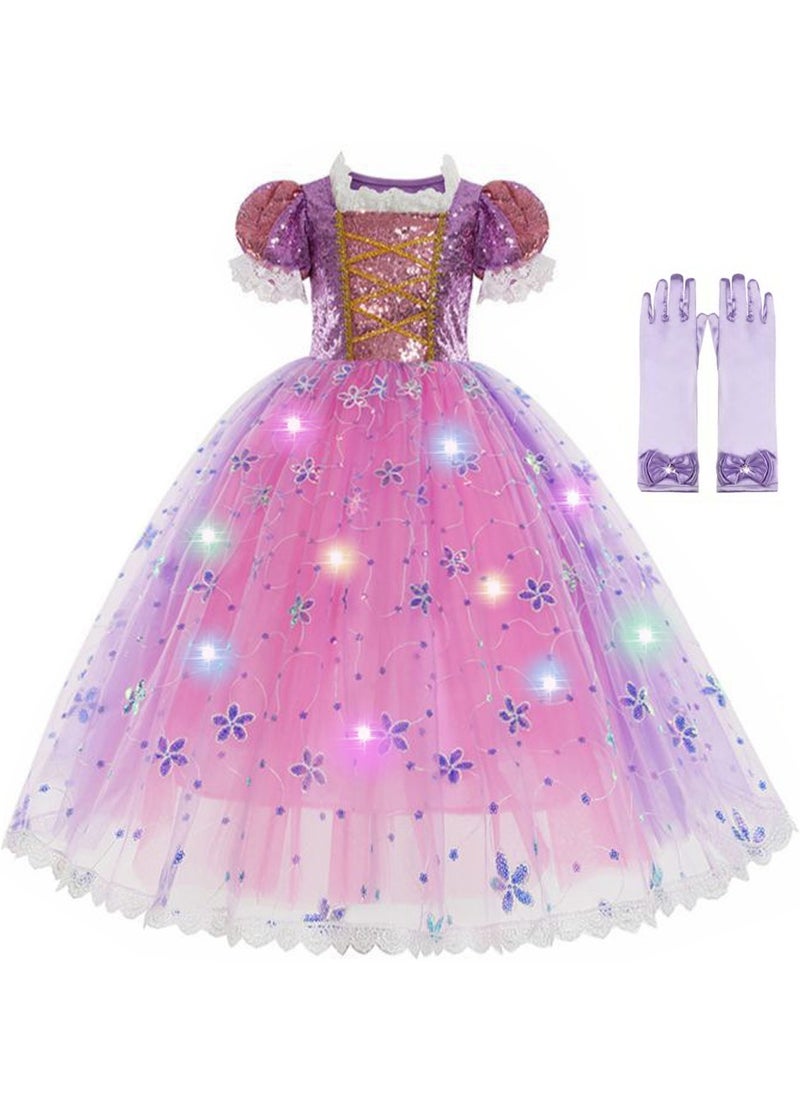 Al Aoyama Princess Dresses for Girls - Light Up Princess Costume for Little Girls Toddler Age 3-8