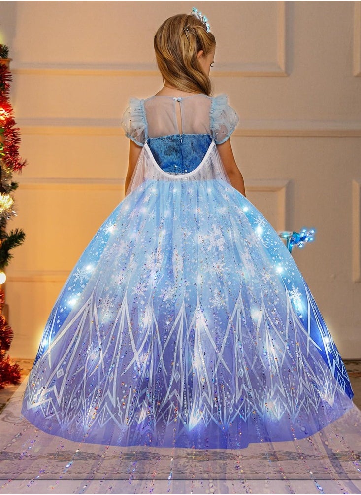 Al Aoyama Light Up Girls Costume Snow Princess Dress Ice  Toddler Kids Costume