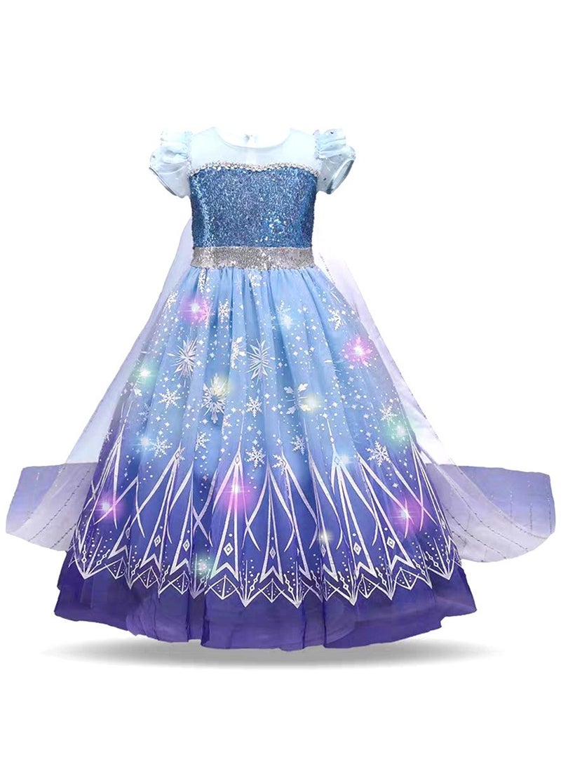 Al Aoyama Light Up Girls Costume Snow Princess Dress Ice  Toddler Kids Costume