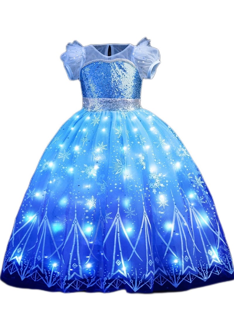 Al Aoyama Light Up Girls Costume Snow Princess Dress Ice  Toddler Kids Costume