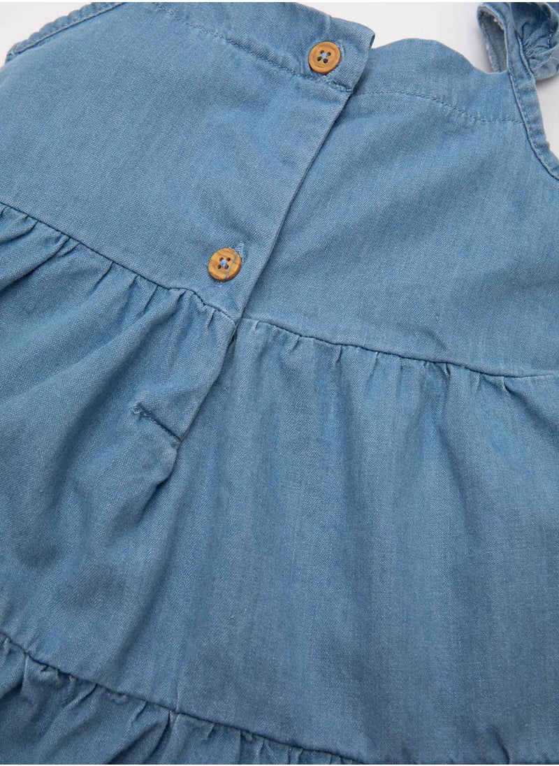 Ruffled Denim Dress