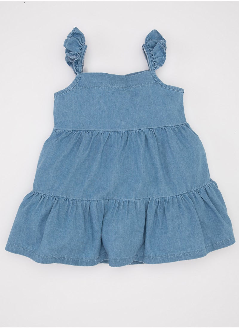 Ruffled Denim Dress
