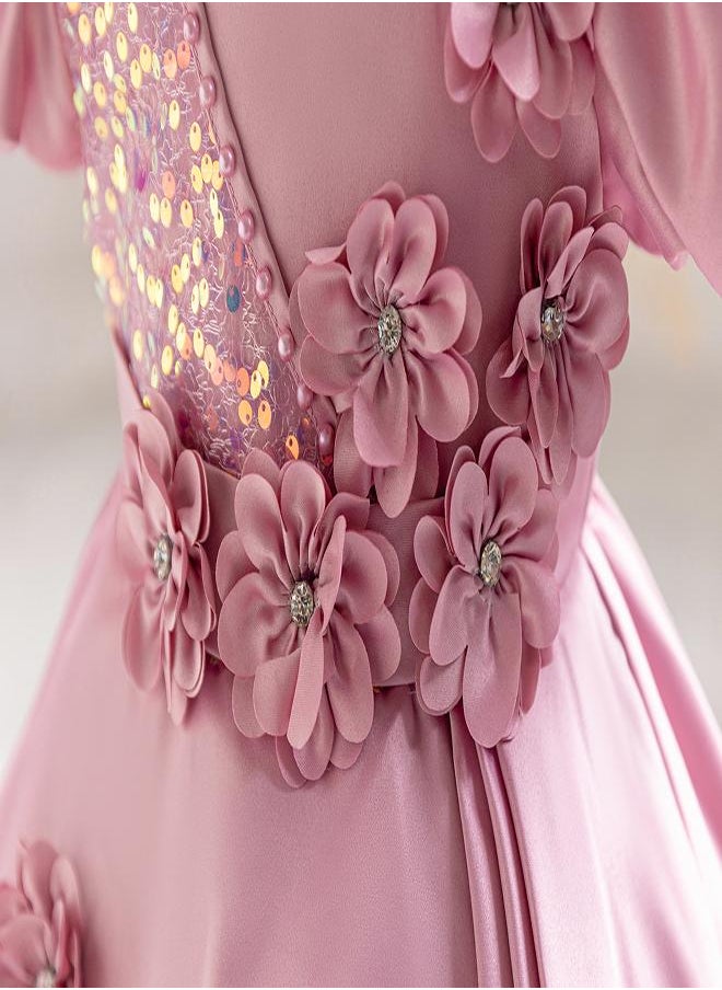 Floral Appliqué Dress