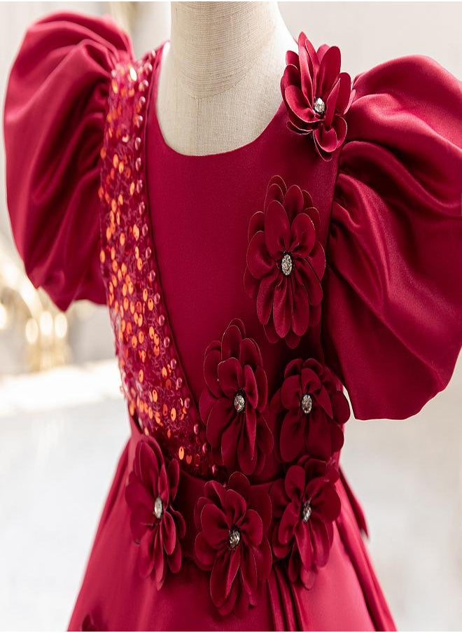 Floral Sequin Party Dress