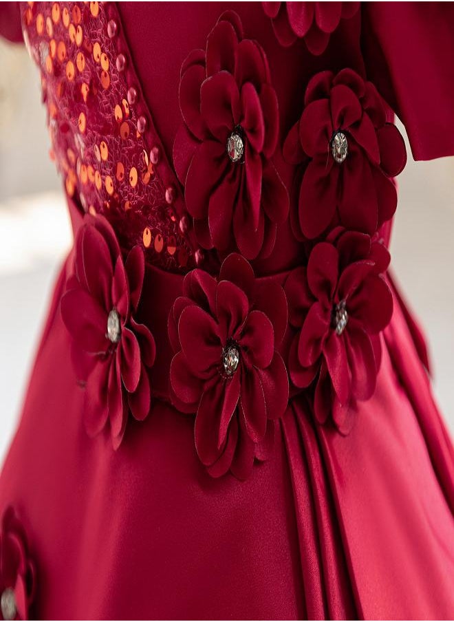 Floral Sequin Party Dress