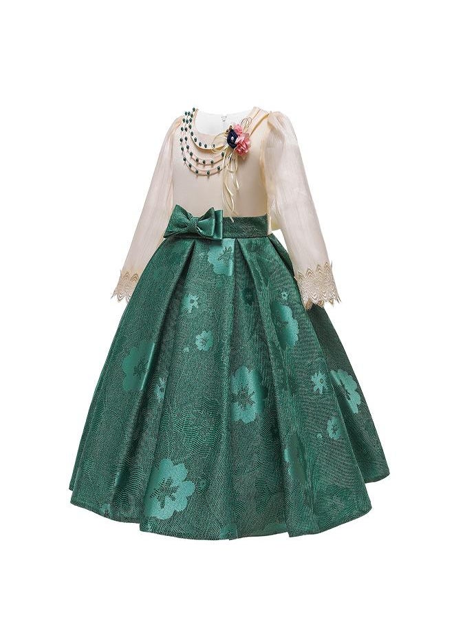 Floral Green Party Dress