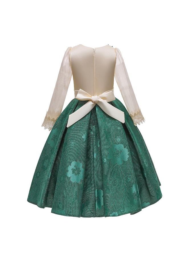 Floral Green Party Dress