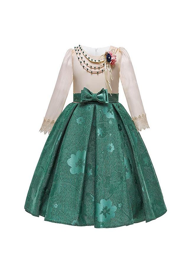Floral Green Party Dress