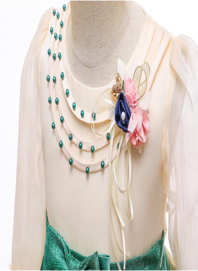 Floral Green Party Dress