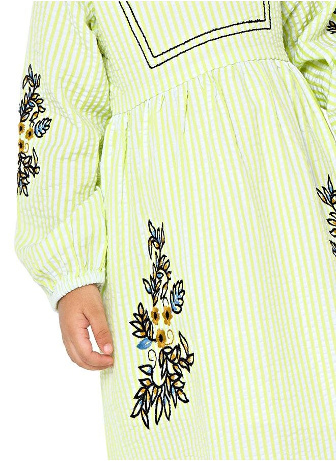 Striped A-Line Dress
