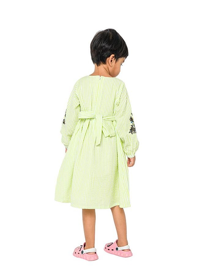 Striped A-Line Dress
