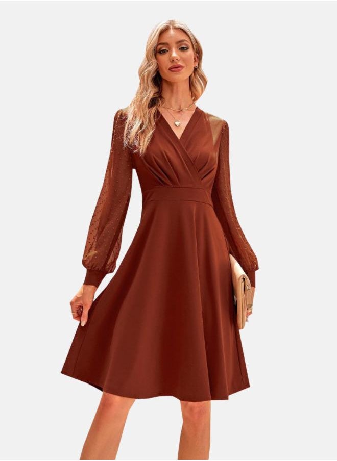Sheer Sleeve Dress