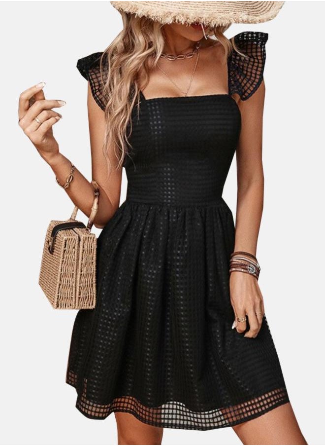 Ruffle Strap Mini Dress