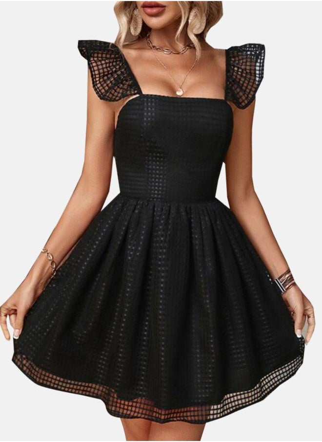 Ruffle Strap Mini Dress