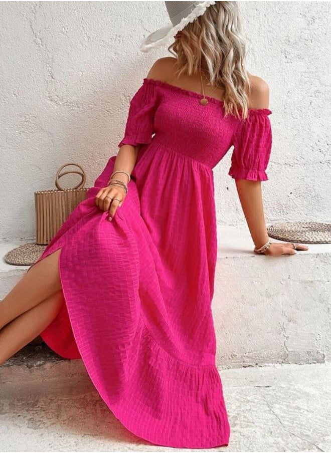 Off-Shoulder Midi Dress