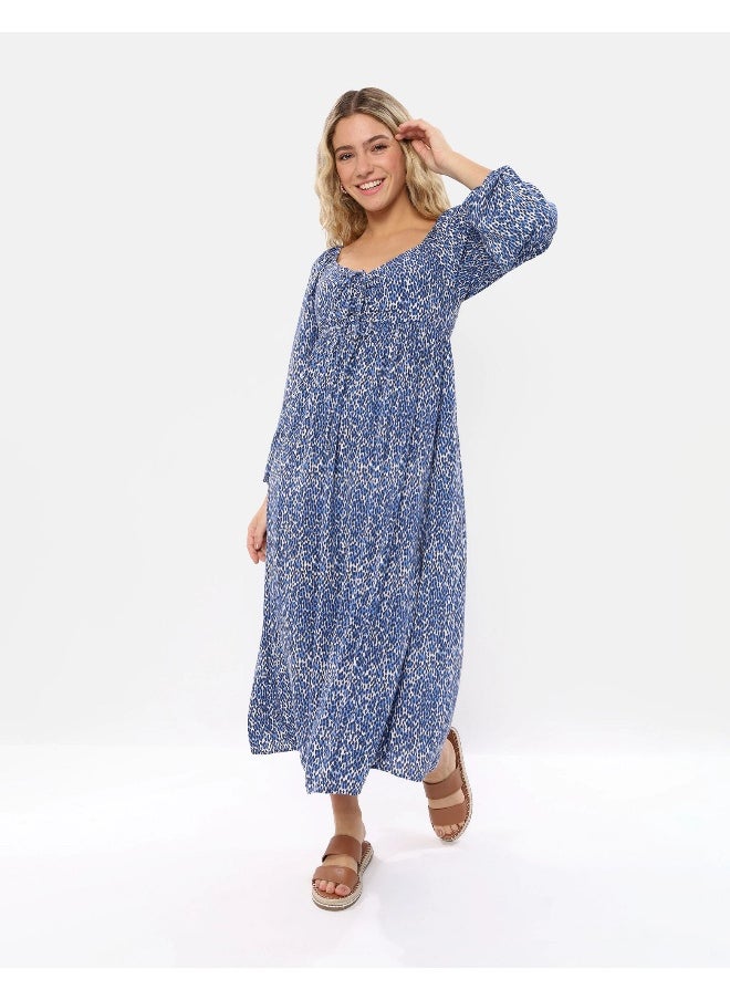 Puff Sleeve Ruched Dress