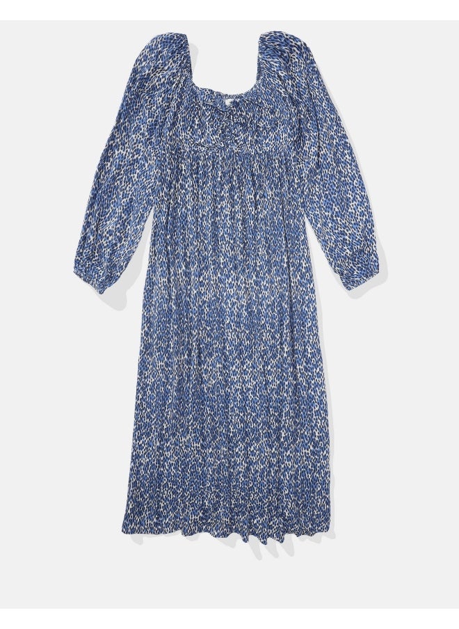 Puff Sleeve Ruched Dress