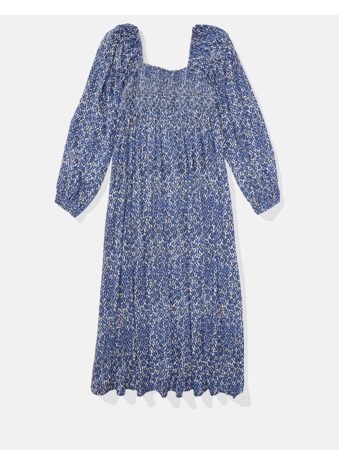Puff Sleeve Ruched Dress