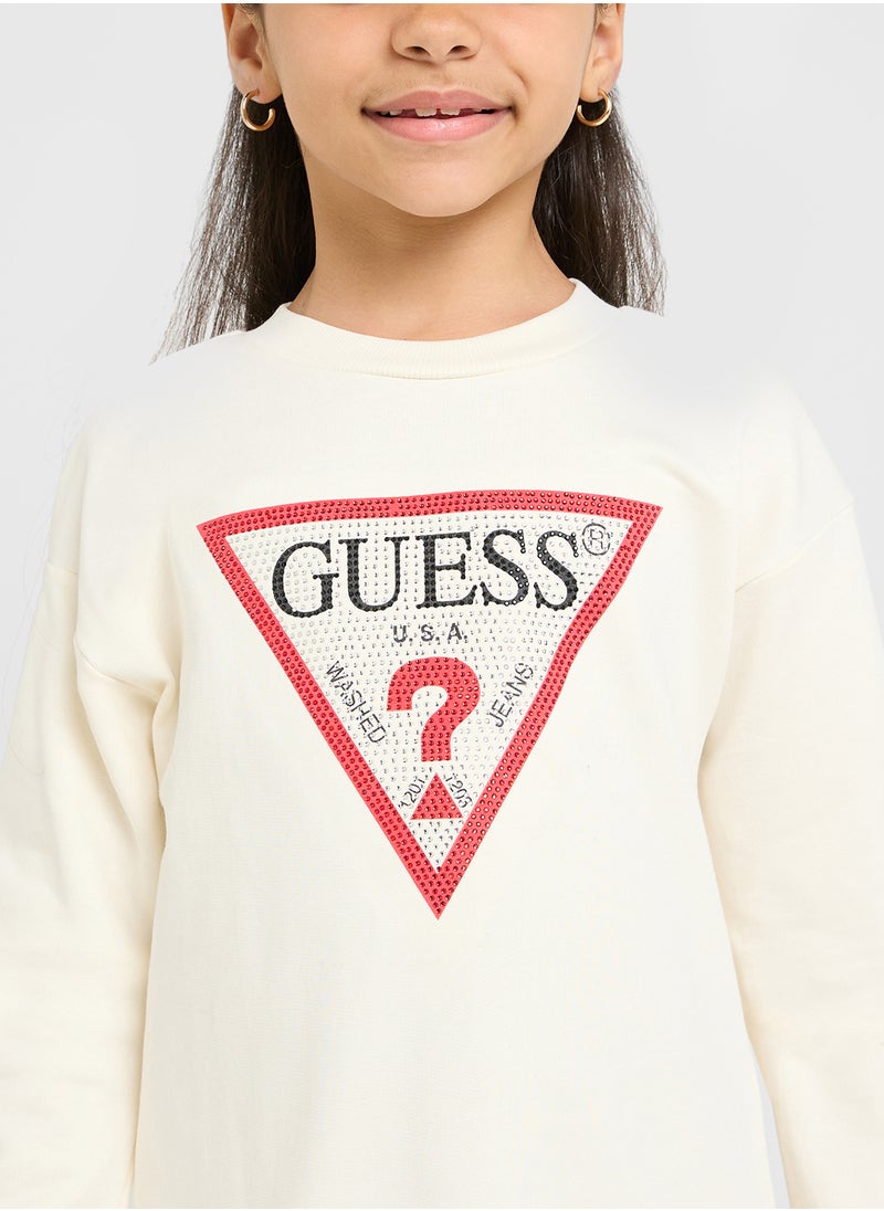 Kids French Terry Long Sleeve Dress