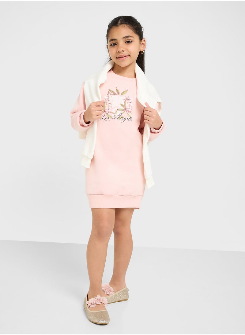 Kids Logo Active Long Sleeve Dress